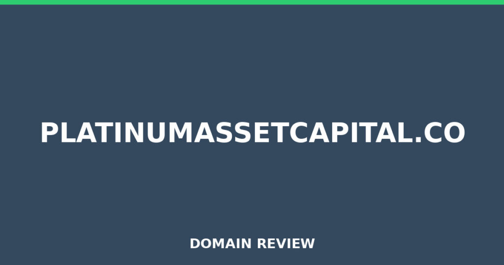 PLATINUMASSETCAPITAL.CO review 2026 - Domain review placeholder image for platinumassetcapital.co