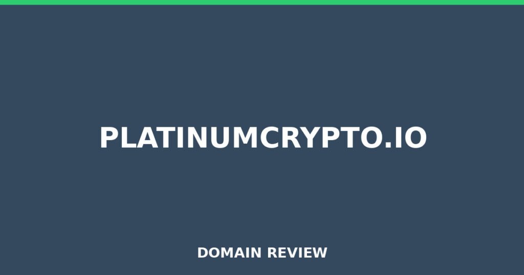 PLATINUMCRYPTO.IO review 2026 - Domain review placeholder image for platinumcrypto.io