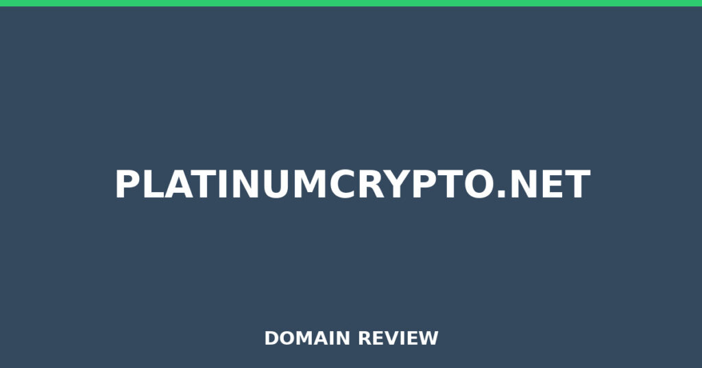 PLATINUMCRYPTO.NET review 2026 - Domain review placeholder image for platinumcrypto.net