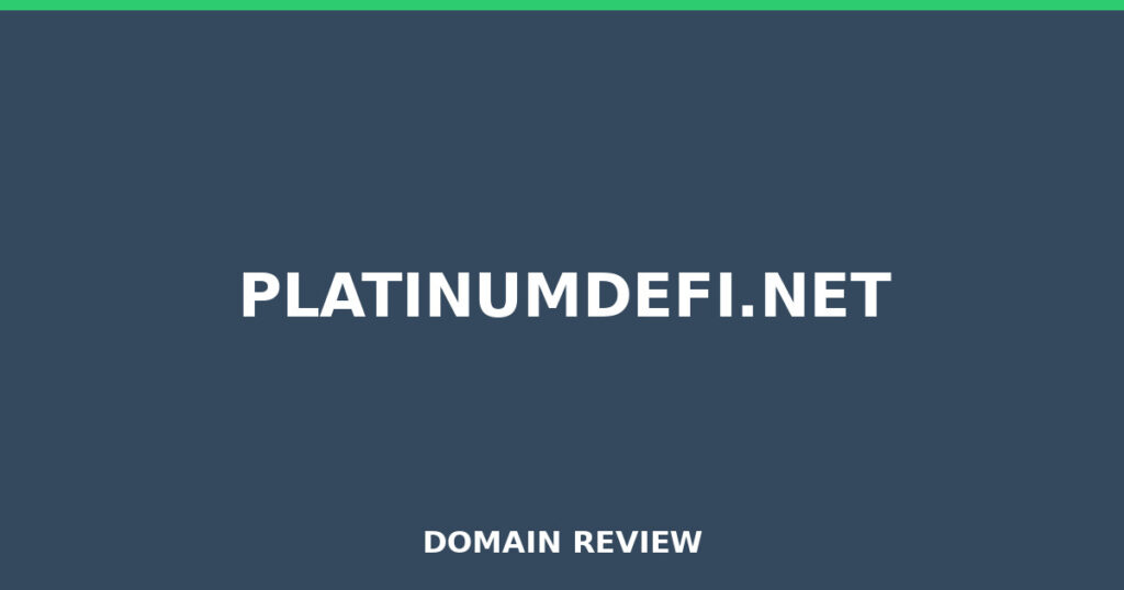 PLATINUMDEFI.NET review 2026 - Domain review placeholder image for platinumdefi.net