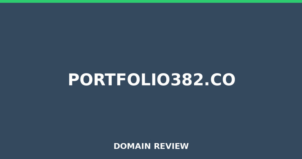 PORTFOLIO382.CO review 2026 - Domain review placeholder image for portfolio382.co