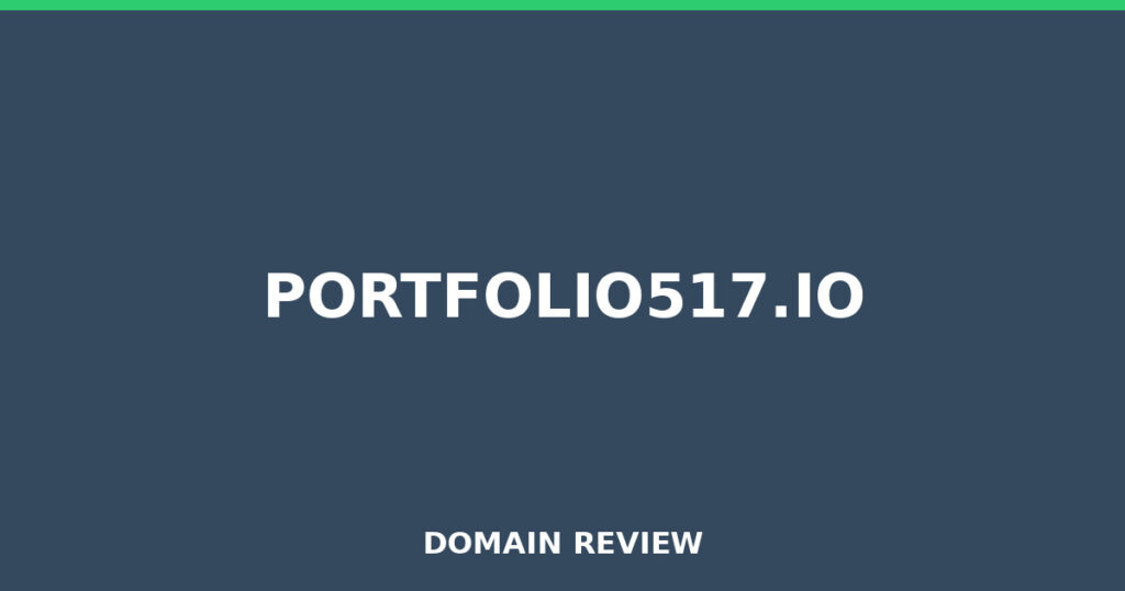 PORTFOLIO517.IO review 2026 - Domain review placeholder image for portfolio517.io
