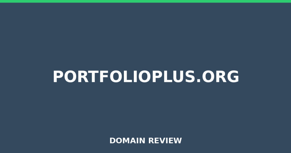 PORTFOLIOPLUS.ORG review 2026 - Domain review placeholder image for portfolioplus.org