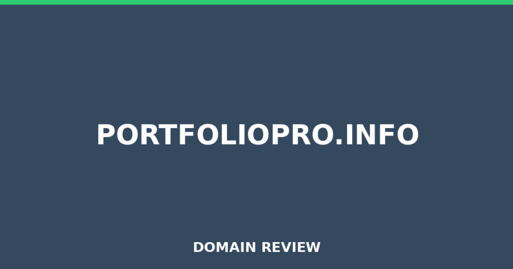 PORTFOLIOPRO.INFO review 2026 - Domain review placeholder image for portfoliopro.info