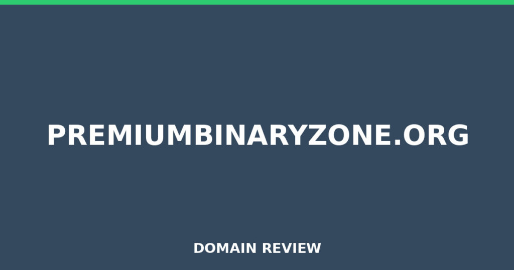 PREMIUMBINARYZONE.ORG review 2026 - Domain review placeholder image for premiumbinaryzone.org