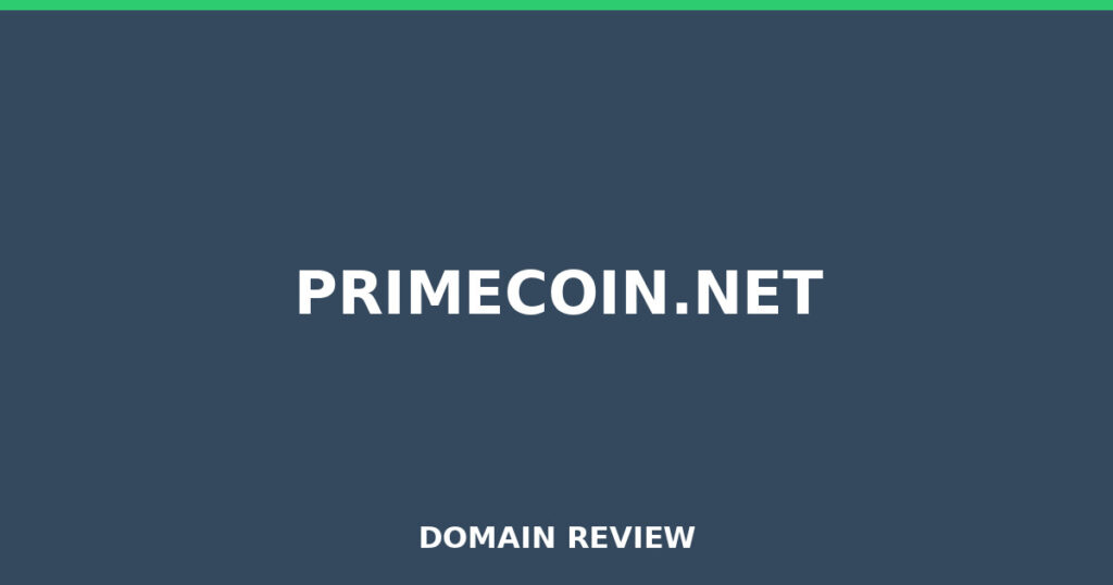 PRIMECOIN.NET review 2026 - Domain review placeholder image for primecoin.net