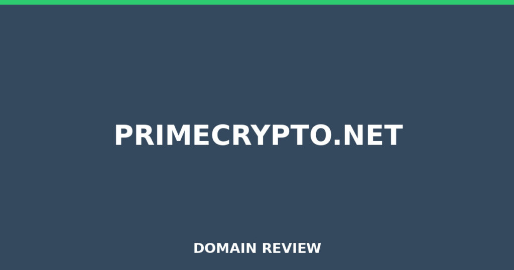 PRIMECRYPTO.NET review 2026 - Domain review placeholder image for primecrypto.net