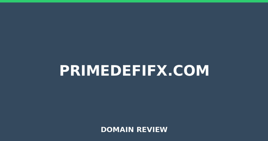 PRIMEDEFIFX.COM review 2026 - Domain review placeholder image for primedefifx.com