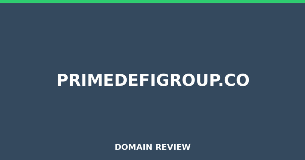 PRIMEDEFIGROUP.CO review 2026 - Domain review placeholder image for primedefigroup.co