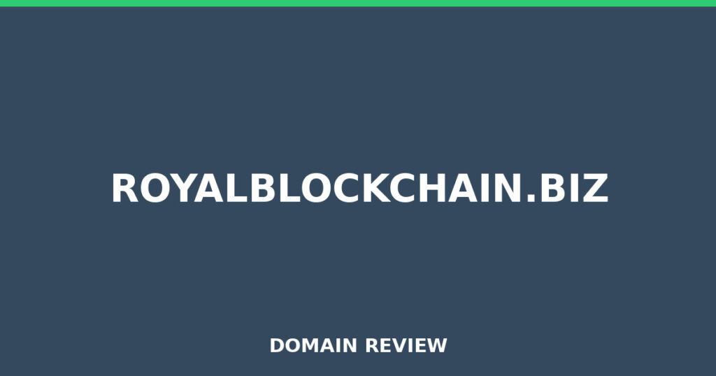 ROYALBLOCKCHAIN.BIZ review 2026 - Domain review placeholder image for royalblockchain.biz
