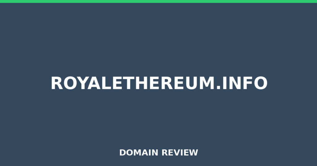 ROYALETHEREUM.INFO review 2026 - Domain review placeholder image for royalethereum.info