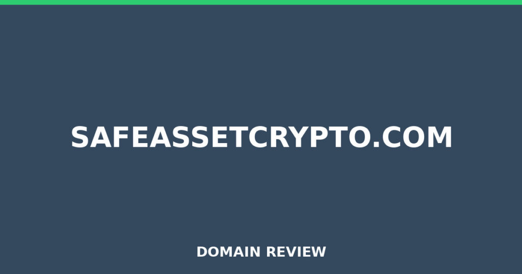 SAFEASSETCRYPTO.COM review 2026 - Domain review placeholder image for safeassetcrypto.com