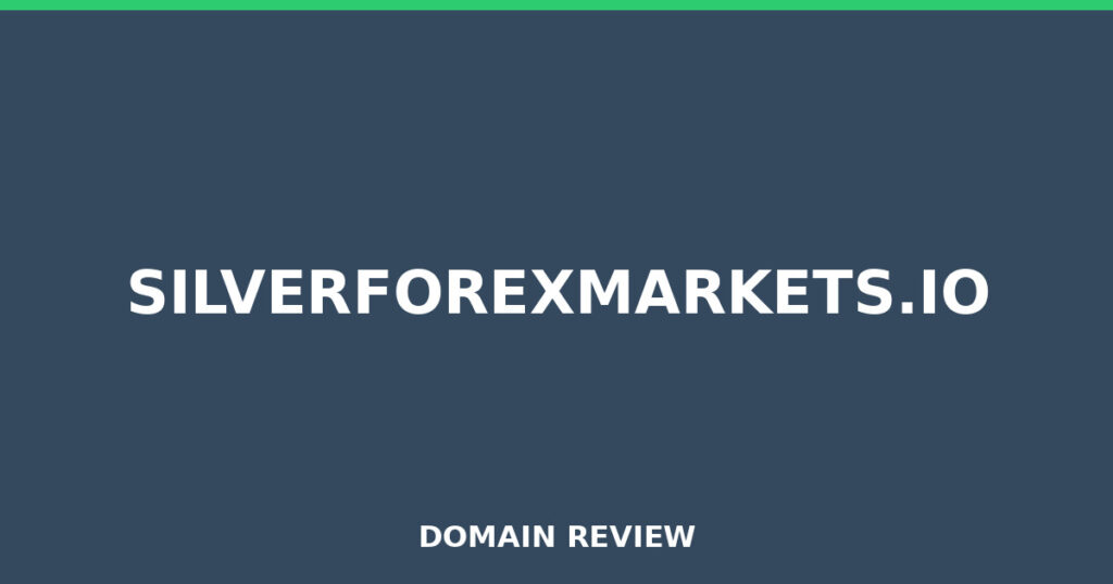 SILVERFOREXMARKETS.IO review 2026 - Domain review placeholder image for silverforexmarkets.io