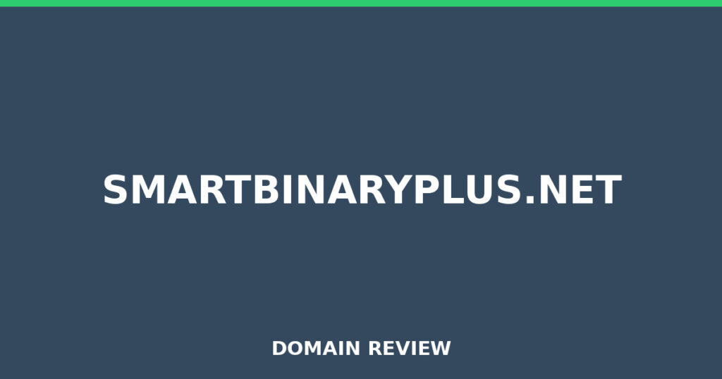 SMARTBINARYPLUS.NET review 2026 - Domain review placeholder image for smartbinaryplus.net