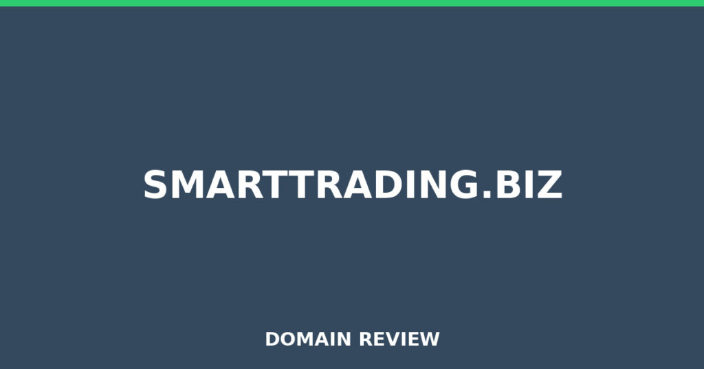SMARTTRADING.BIZ review 2026 - Domain review placeholder image for smarttrading.biz