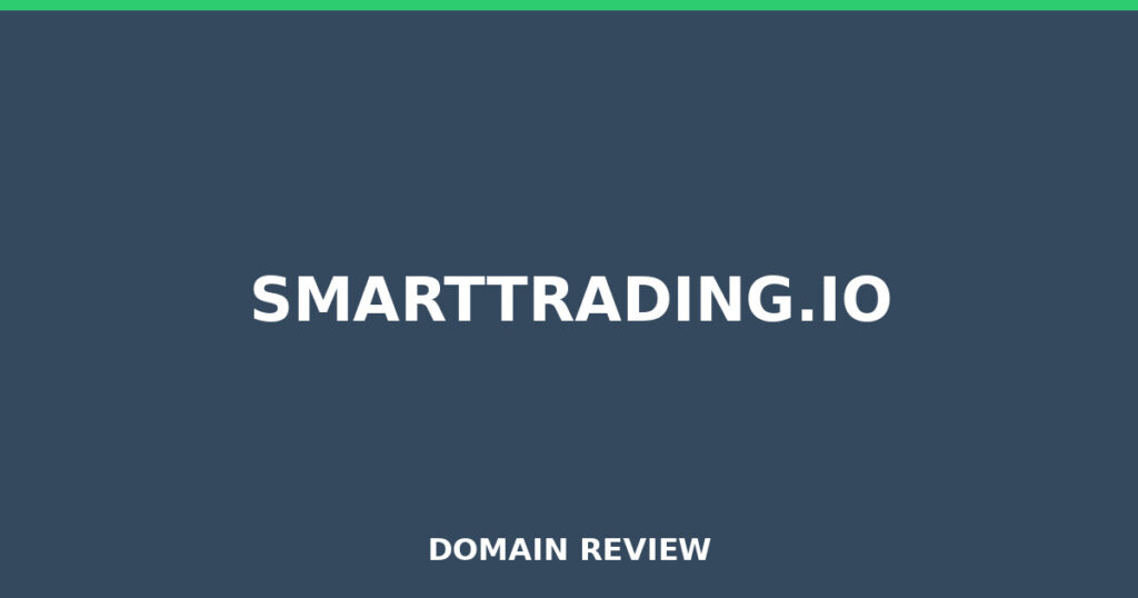 SMARTTRADING.IO review 2026 - Domain review placeholder image for smarttrading.io