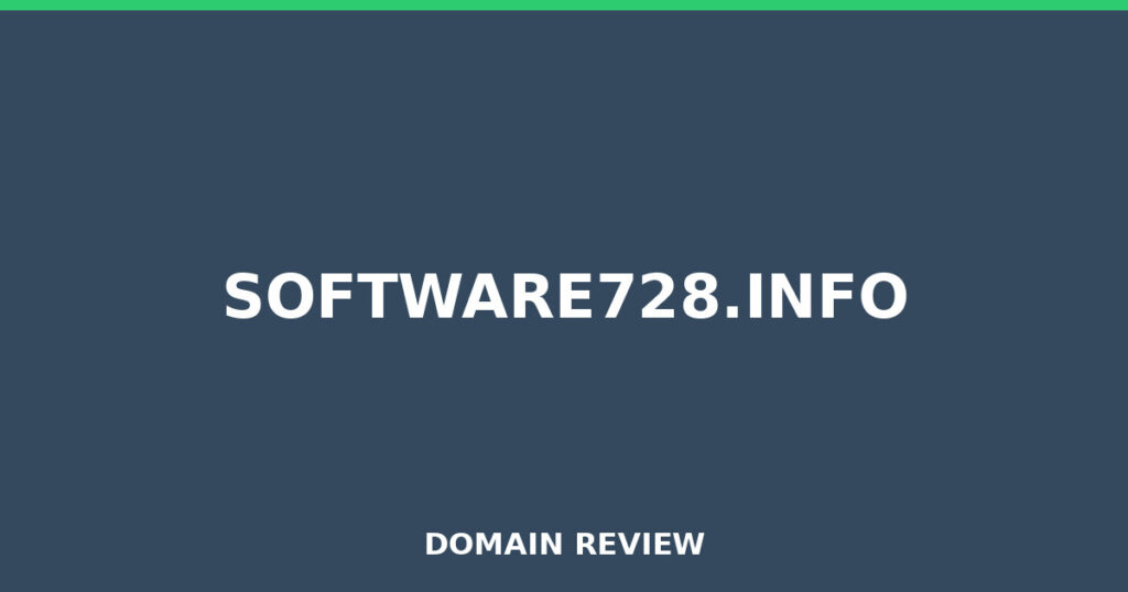 SOFTWARE728.INFO review 2026 - Domain review placeholder image for software728.info