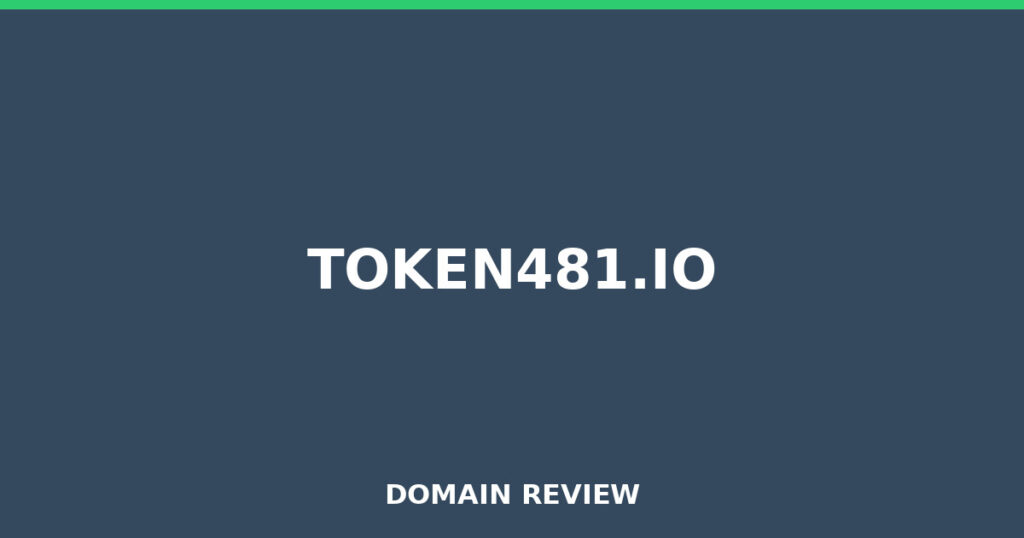 TOKEN481.IO review 2026 - Domain review placeholder image for token481.io