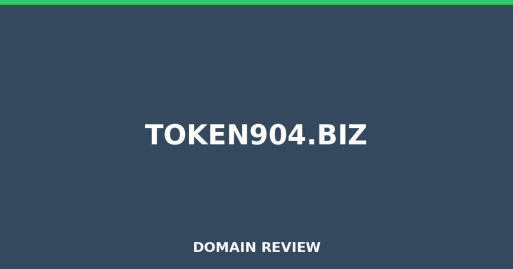 TOKEN904.BIZ review 2026 - Domain review placeholder image for token904.biz
