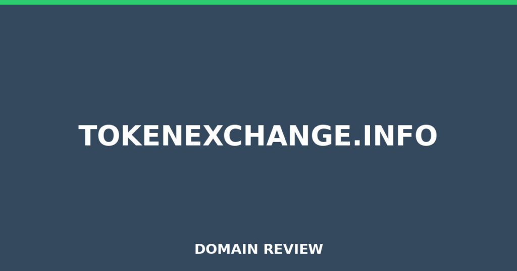 TOKENEXCHANGE.INFO review 2026 - Domain review placeholder image for tokenexchange.info