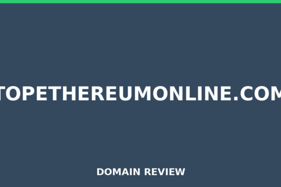 TOPETHEREUMONLINE.COM review 2026 - Domain review placeholder image for topethereumonline.com
