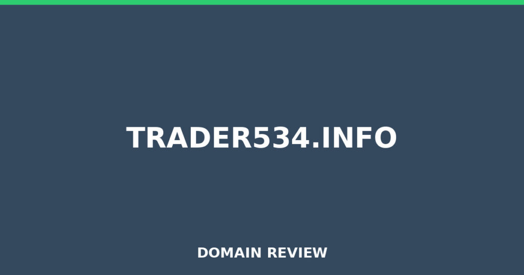 TRADER534.INFO review 2026 - Domain review placeholder image for trader534.info