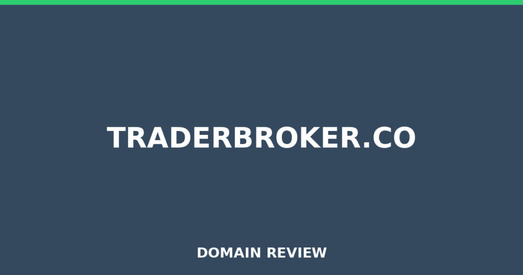 TRADERBROKER.CO review 2026 - Domain review placeholder image for traderbroker.co