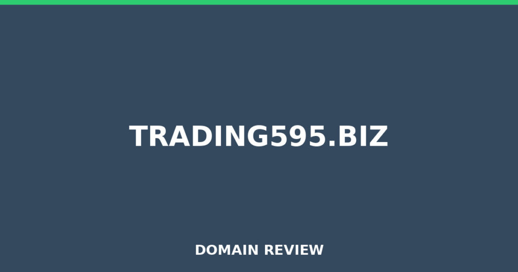 TRADING595.BIZ review 2026 - Domain review placeholder image for trading595.biz