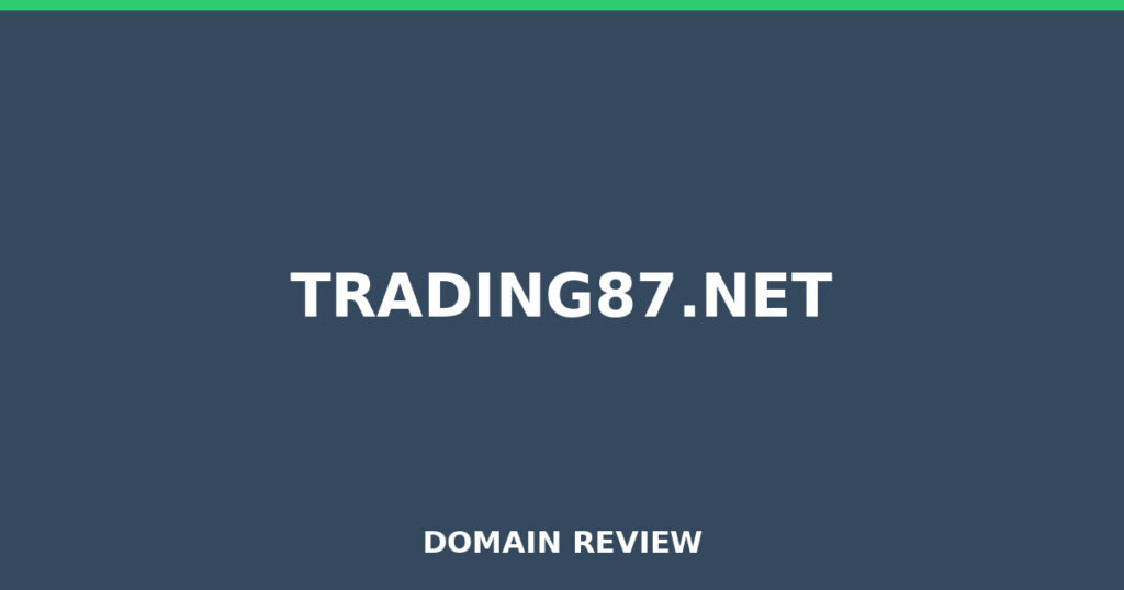 TRADING87.NET review 2026 - Domain review placeholder image for trading87.net