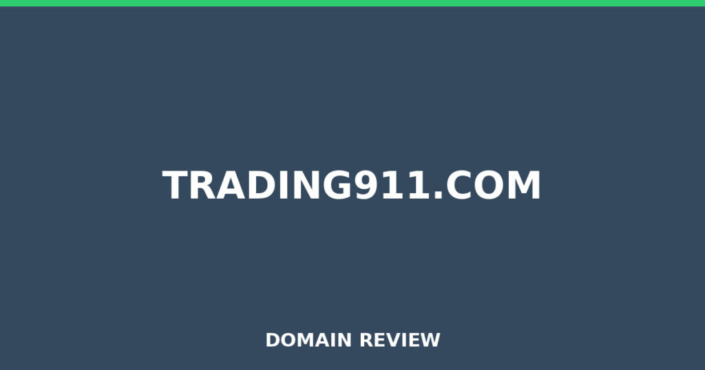 TRADING911.COM review 2026 - Domain review placeholder image for trading911.com