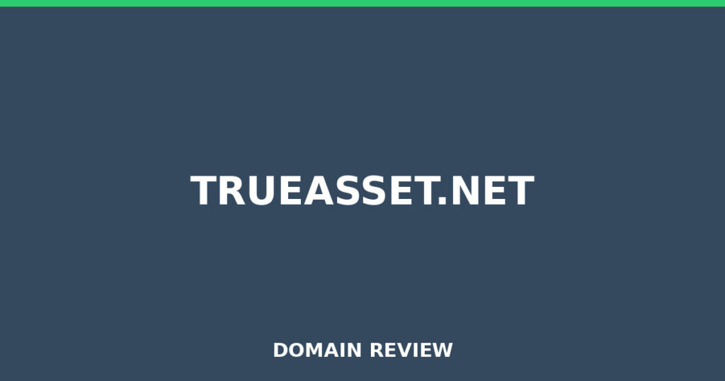 TRUEASSET.NET review 2026 - Domain review placeholder image for trueasset.net