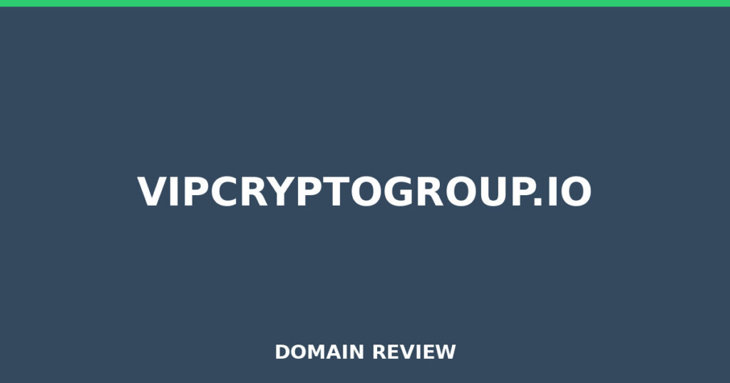 VIPCRYPTOGROUP.IO review 2026 - Domain review placeholder image for vipcryptogroup.io