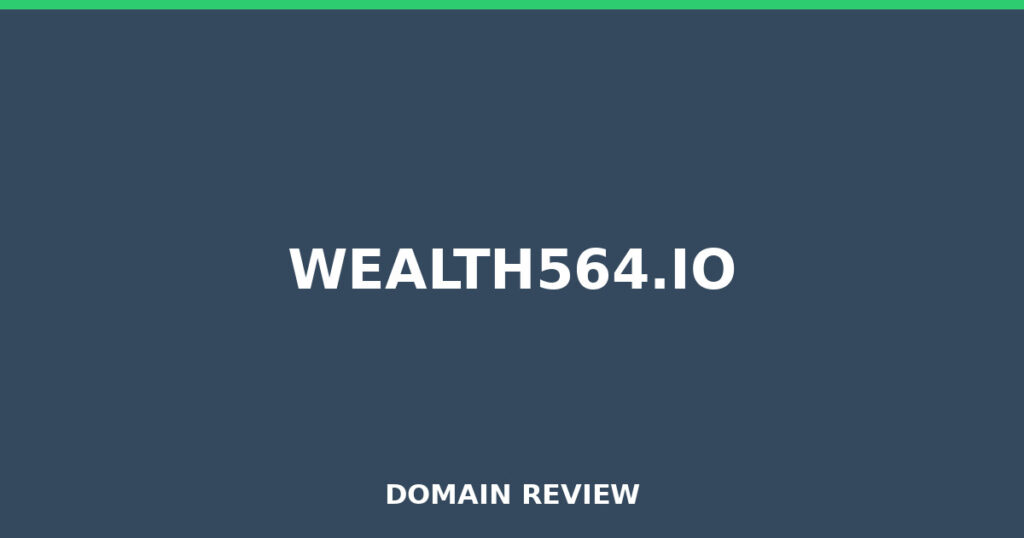 WEALTH564.IO review 2026 - Domain review placeholder image for wealth564.io