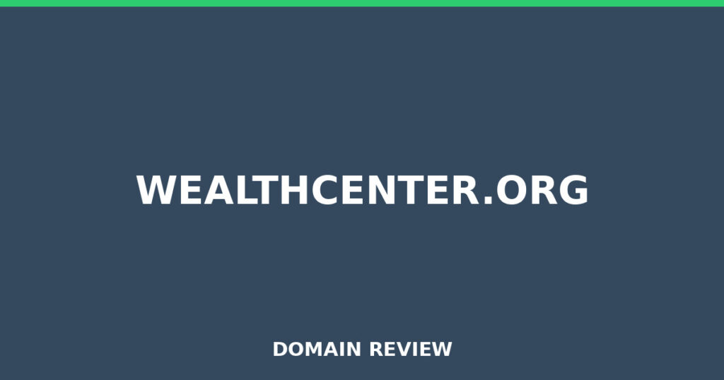 WEALTHCENTER.ORG review 2026 - Domain review placeholder image for wealthcenter.org