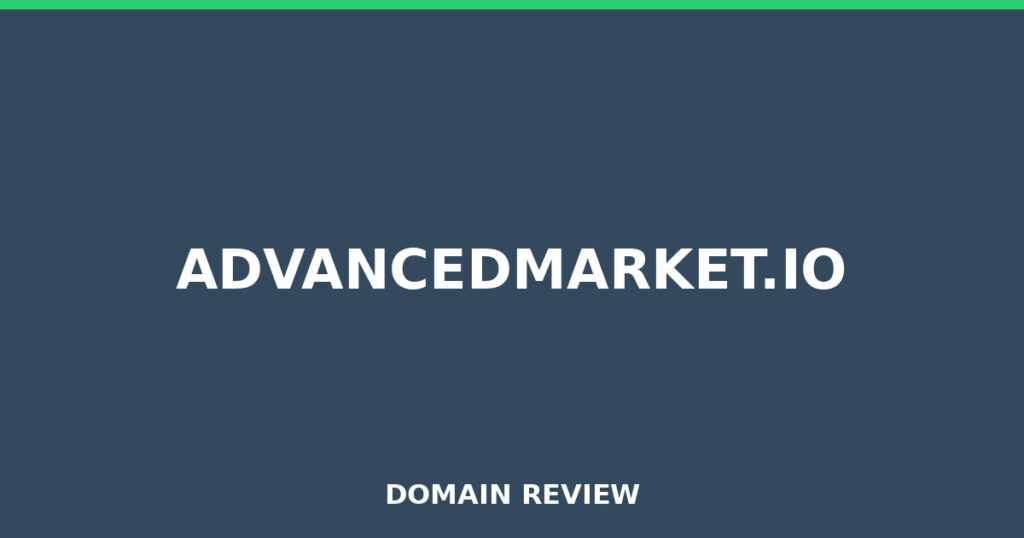 ADVANCEDMARKET.IO review 2026 - Domain review placeholder image for advancedmarket.io