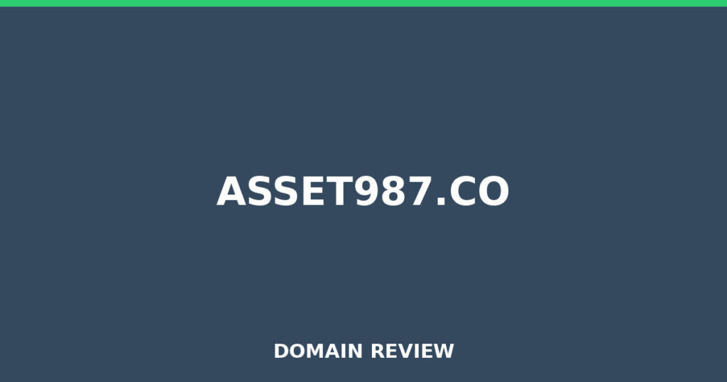 ASSET987.CO review 2026 - Domain review placeholder image for asset987.co