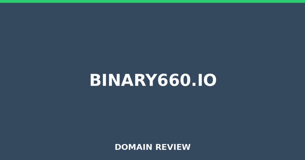 BINARY660.IO review 2026 - Domain review placeholder image for binary660.io