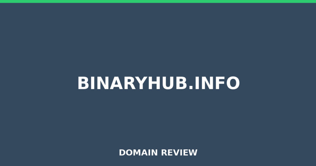 BINARYHUB.INFO review 2026 - Domain review placeholder image for binaryhub.info