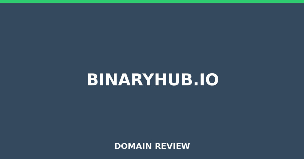 BINARYHUB.IO review 2026 - Domain review placeholder image for binaryhub.io