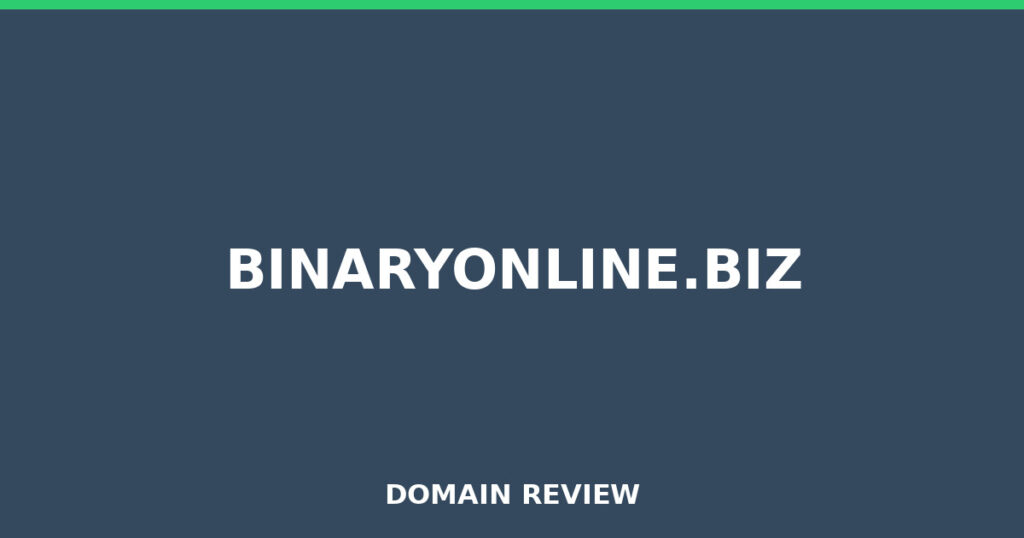BINARYONLINE.BIZ review 2026 - Domain review placeholder image for binaryonline.biz