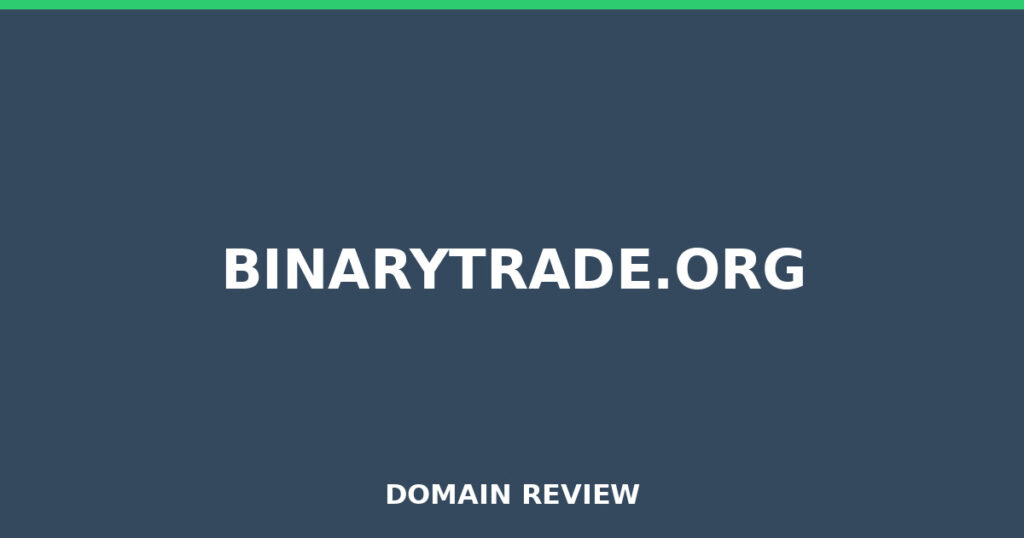 BINARYTRADE.ORG review 2026 - Domain review placeholder image for binarytrade.org