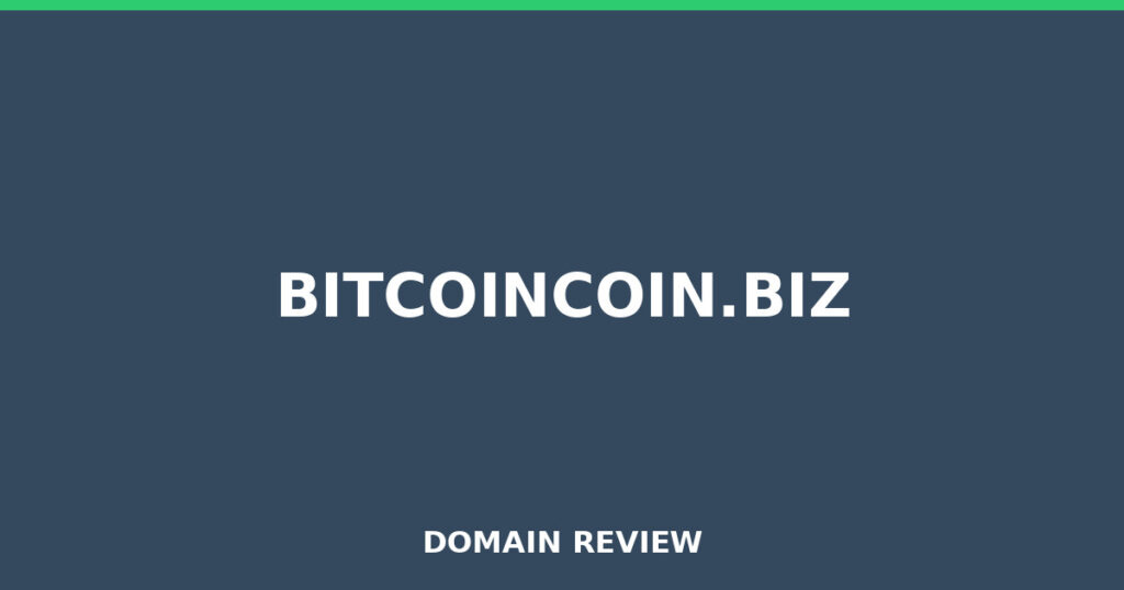 BITCOINCOIN.BIZ review 2026 - Domain review placeholder image for bitcoincoin.biz