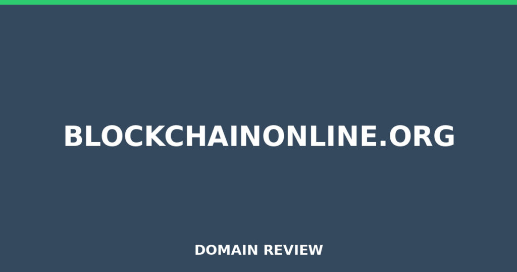 BLOCKCHAINONLINE.ORG review 2026 - Domain review placeholder image for blockchainonline.org
