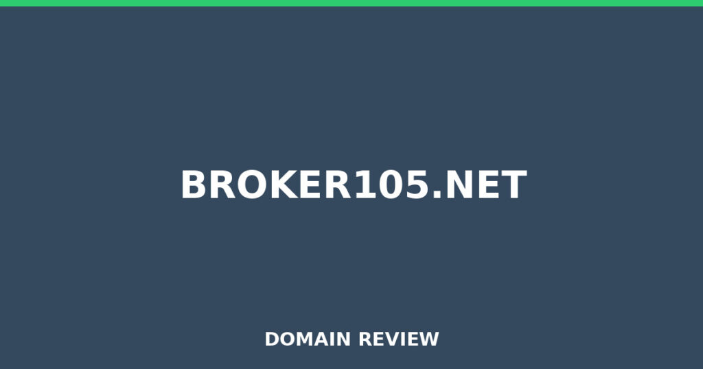 BROKER105.NET review 2026 - Domain review placeholder image for broker105.net