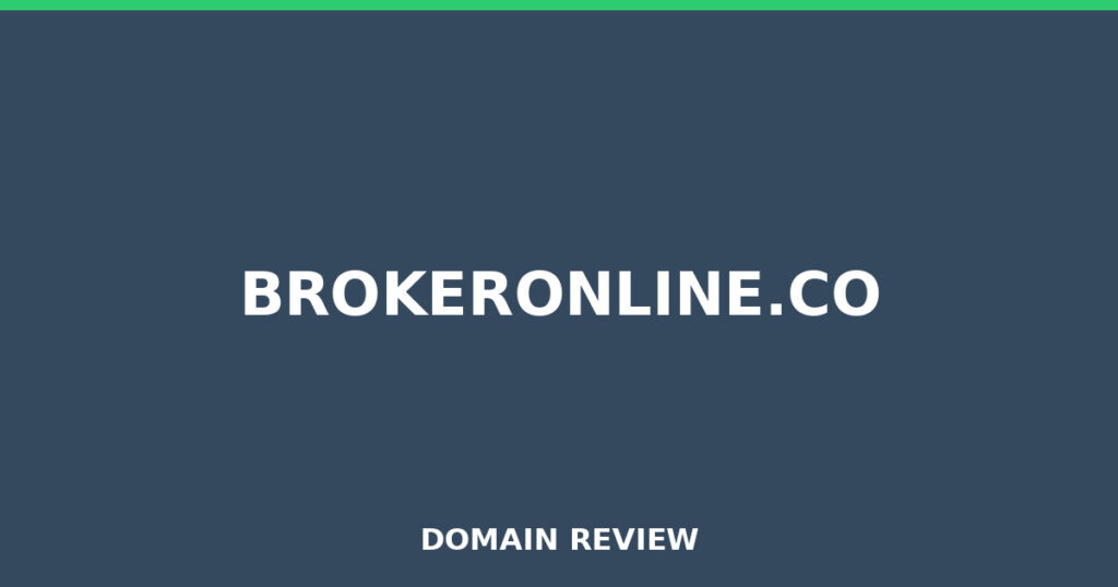 BROKERONLINE.CO review 2026 - Domain review placeholder image for brokeronline.co