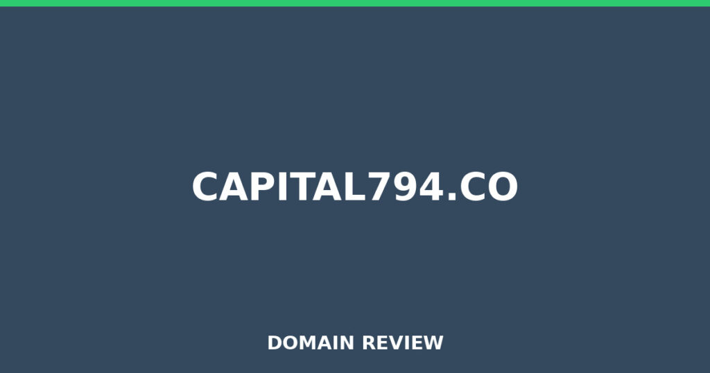CAPITAL794.CO review 2026 - Domain review placeholder image for capital794.co