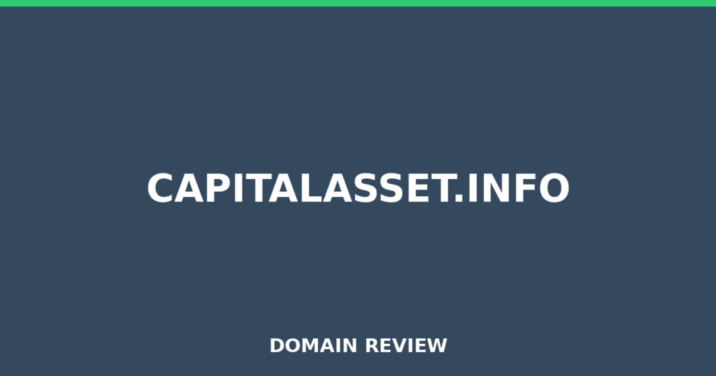CAPITALASSET.INFO review 2026 - Domain review placeholder image for capitalasset.info