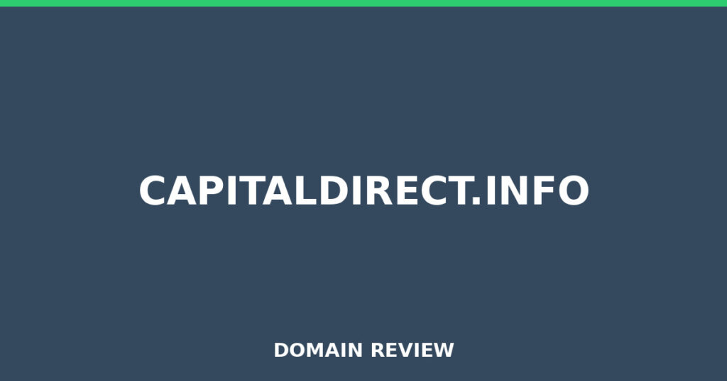 CAPITALDIRECT.INFO review 2026 - Domain review placeholder image for capitaldirect.info