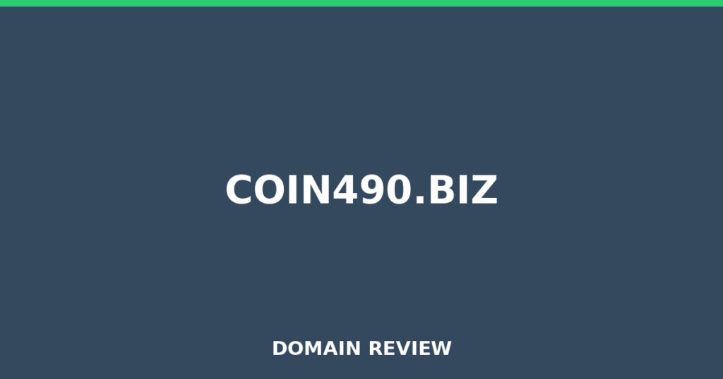 COIN490.BIZ review 2026 - Domain review placeholder image for coin490.biz