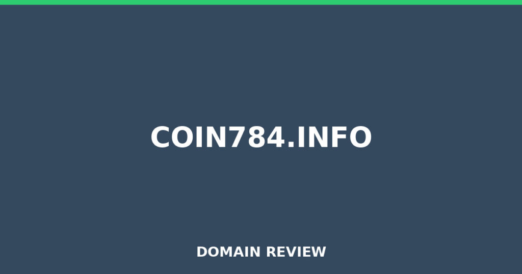 COIN784.INFO review 2026 - Domain review placeholder image for coin784.info